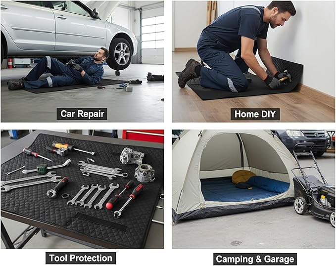Magical Rolling Creeper Mat  – 58"x19" Mechanic Mat for Effortless Auto Repairs & Garage Work | Durable, Portable Mechanic Creeper for Truck Mechanics, DIY Enthusiasts, Ground Maintenance
