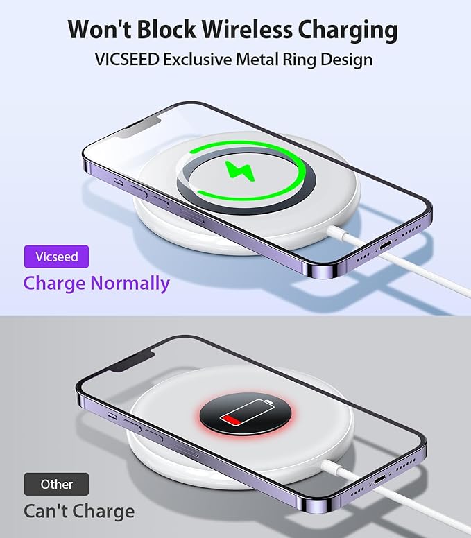 VICSEED for MagSafe Car Mount [Upgraded Strongest Magnet Power] Magnetic Phone Holder for Car Vent 360 Adjustable Magnetic Phone Mount for iPhone 17 Pro Max 16 15 14 13 12 Plus Mini, Purple