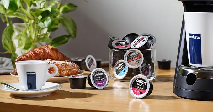 Lavazza Expert Coffee Bundle Classy Plus All-In-One Machine + 1 Welcome Kit Pack of 36 Mixed Capsules + 1 Extra Vessel