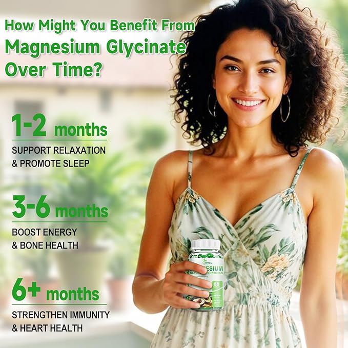 High Absorption Magnesium Glycinate Softgels, Magnesium Supplements 400mg with Zinc, Vitamin E, B6 for Women Men, Improve Sleep, Muscle Relaxation & Bone Health, Gluten-Free, Non-GMO, 2 Pack