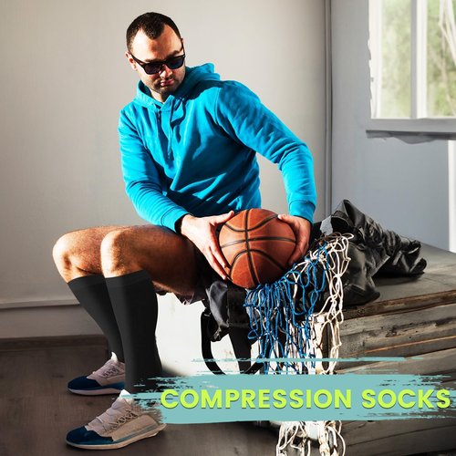 Copper Compression Socks - 15-20 mmHg Circulation Support for Men & Women | 8 Pairs for Travel & Sports