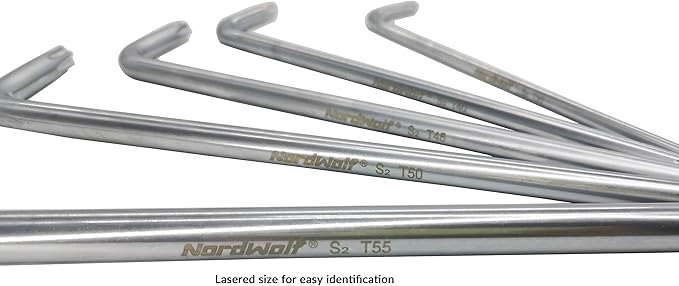 NordWolf 10-Piece Torx Wrench Set, S2 Steel Long Arm Security Star Keys, Sizes T10 to T55