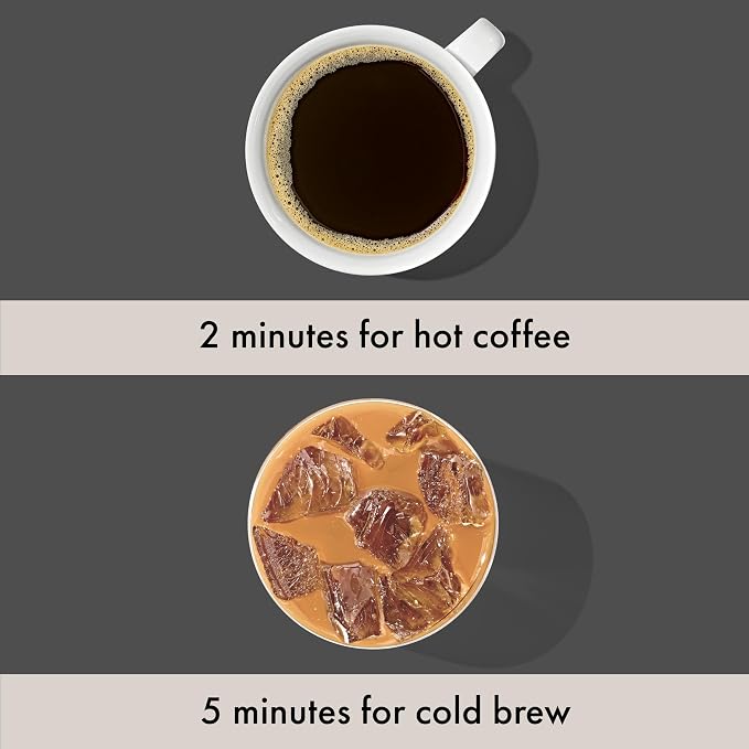 OXO Brew Portable Rapid Coffee Brewer | Reusable Filter, Small, Quick Brew in 5 Minutes or Less, Easy-Clean Carafe, Hot or Cold