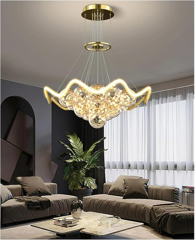 Modern Living Room Warm Bedroom Dining Room Chaner Led Indoor Lighting Nordic Creative Decorative Bright Lamps,Modern (3 Colors Changeable D60cm)