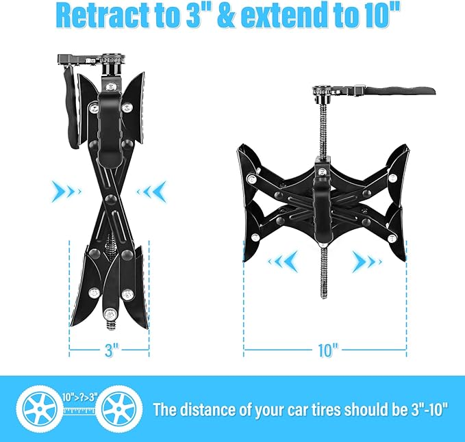 Nilight Wheel Chock Stabilizer, 2PCS X-Chocks Wheel Stabilizer for Travel Trailers, Fits 3" to 10" Wheel Gaps, Heavy Duty RV Scissor Tire Locking Chocks for Campers Travel Trailers Trucks