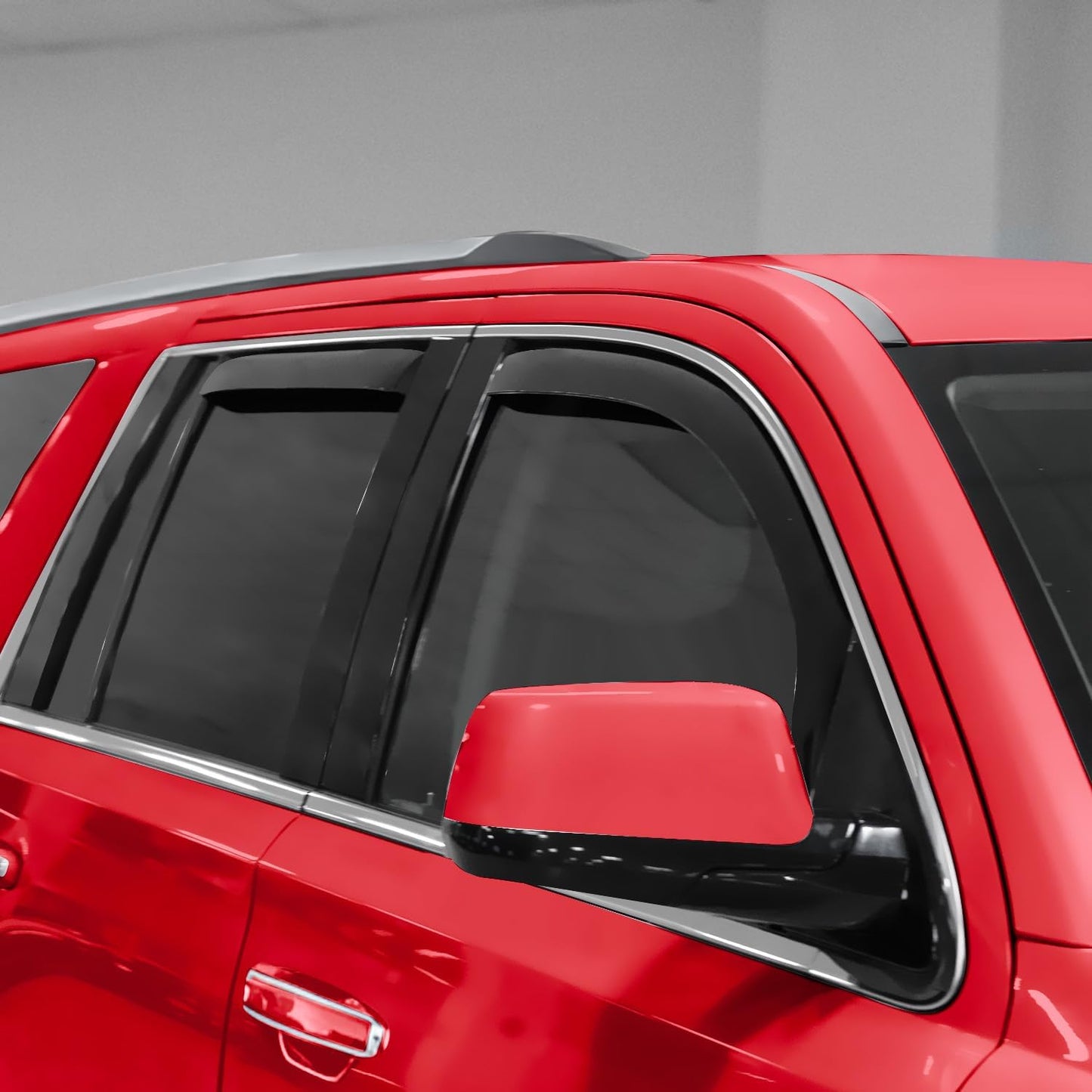 Voron Glass in-Channel Extra Durable Rain Guards for GMC Yukon XL 2015-2020, Window Deflectors, Vent Window Visors, 4 Pieces - 200609