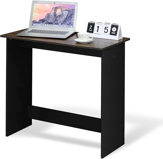 FURINNO Simplistic Study Table, Columbia Walnut