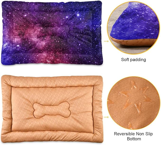 Star Sky Pet Bed Cute Dog Bed Mat Absorbing Non Slip Pad Pet Sleeping Mat for Small, Medium, and Large Dogs Puppy Cat 24 in x 18 in