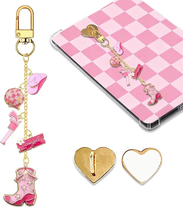 Charm Chains for Kindle,Cute E-reader Phone Charm Bracelets Accessories Compatible for Kindle E-Reader Phone iPad AirPod,Gifts for Reader Booklovers