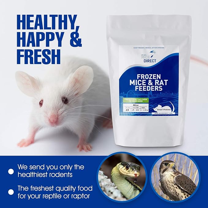 MiceDirect Frozen Mice Combo Pack 75 Fuzzies & 75 Hoppers Frozen Reptile & Snake Food (150 Count)