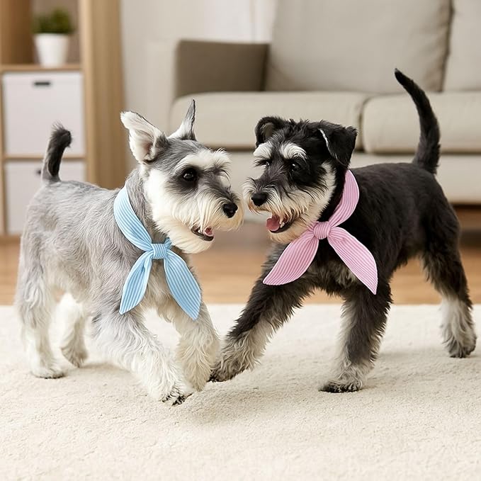 4pcs Cooling Scarf for Pets,Summer Cooling Scarves Keep Cats and Dogs Cool, Reused,Rrecycled,Suitable for Dogs (4pcs-Blue Stripe)