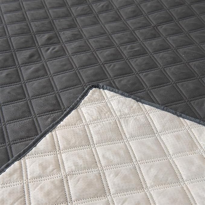 GIBZ Waterproof Dog Bed Cover Anti Slip Pet Furniture Protector Blanket Washable Thick Quilted Mat, Khaki, 218x208cm