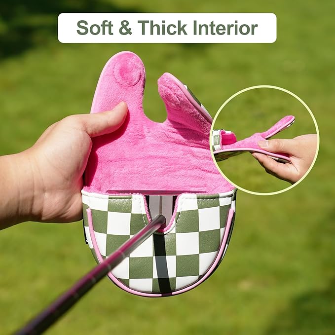 Craftsman Golf Club Cover Golf Head Cover for Driver Fairway Hybrid/Utility Woods Headcover Set Putter Head Cover for Mallet Blade DF3