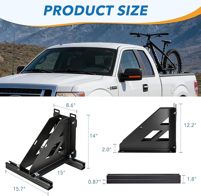 Heavy Duty Motorcycle & Bike Wheel Chock Stand, Adjustable Range for 1" to 4.3" Width Tires, Dual-Use Parking Rack for Garage Storage Pickup Truck Fit for Most Tire Size 16"-29" Wheels
