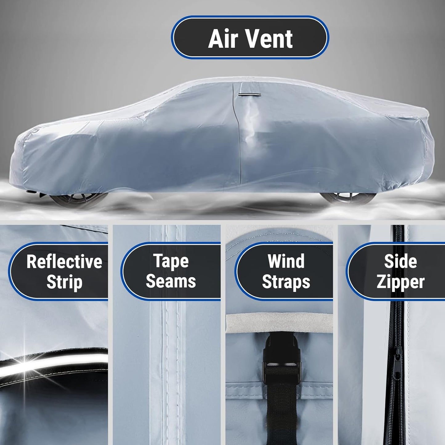 iCarCover Premium Car Cover for 1973-1977 Buick Regal Heavy Duty Waterproof All-Weather Automobiles Custom Fit Indoor Outdoor UV Snow Protection Covers with Straps and Bag