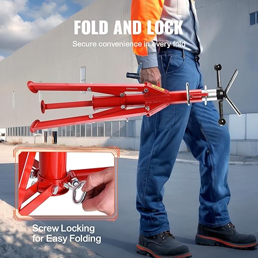Pipe Jack Stand Robust Steel Heavy-Duty Construction | Adjustable Height Range | Folding & Portable Design | Secure Stability | Versatile Applications