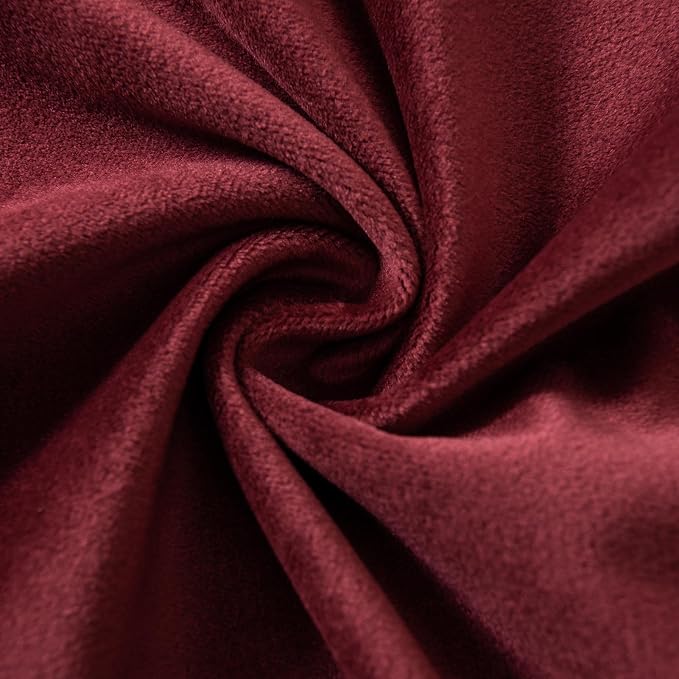 Throw Pillow Covers Set of 2 for Couch Velvet Cushion Cover 14x14,Burgundy | Decorative Pillow Covers with Invisible Zipper for Sofa Bed Living Room Bedroom Home Decor Modern Christmas