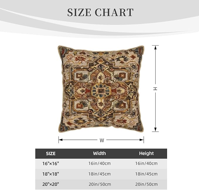 Terracotta Gold Vintage Velvet Pillow Covers 18x18 Inch Tan Brown Khaki Bohemian Tapestry Carpet Throw Pillows for Couch Soft Cushion Covers Pillowcase Aztec Boho Rug Pillow Cases for Bed Living Room