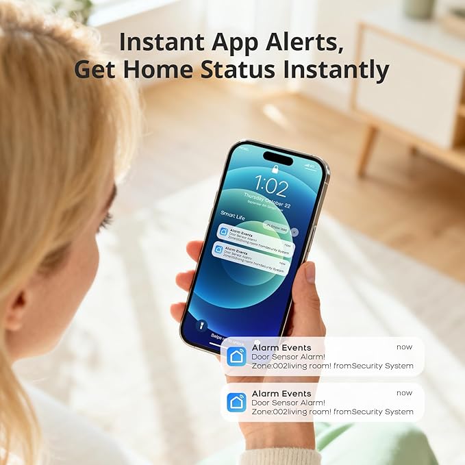 Alarm System for Home Security,20-Piece WiFi+4G Home Alarm DIY Kit,SOS Button,Window Alarms,Remotes,Motion Detectors,Phone App Control,Work with Alexa/Google,NO Monthly Fee for Apartment,Kids Safety