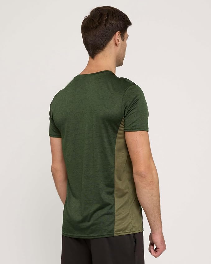5 Pack Men's Dry Fit Short Sleeve T-Shirt Gym Workout Athletic Running Tee | Cooling, Moisture-Wicking, Crew Neck, Quick-Dry, Breathable, Active, Exercise, Fitness, Basketball, Cycling, Hiking, Tennis
