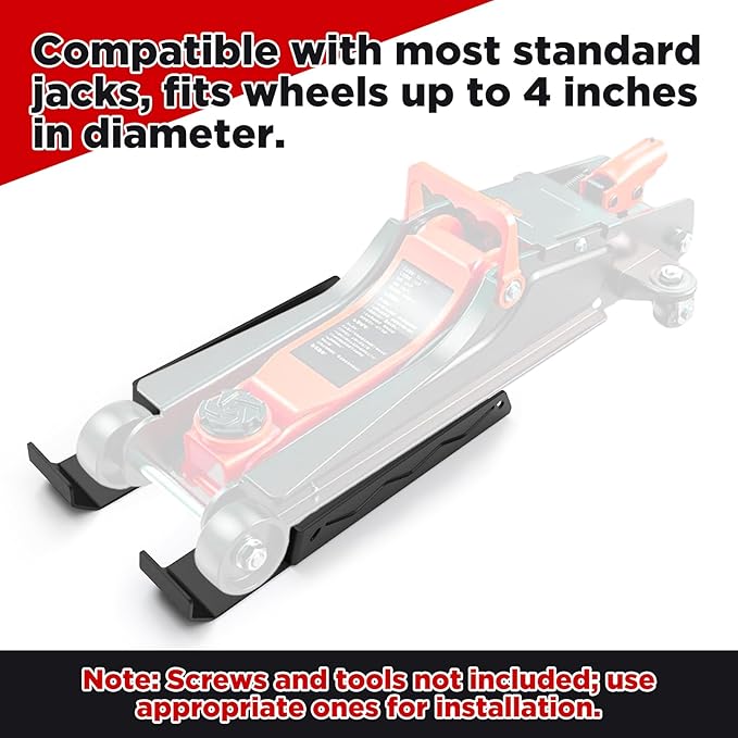 Floor Jack Stand Wall Mount Hydraulic Trolley Jack Holder Rack Organizer for Enclosed Race Trailer Accessories Tool Storage, No Screws