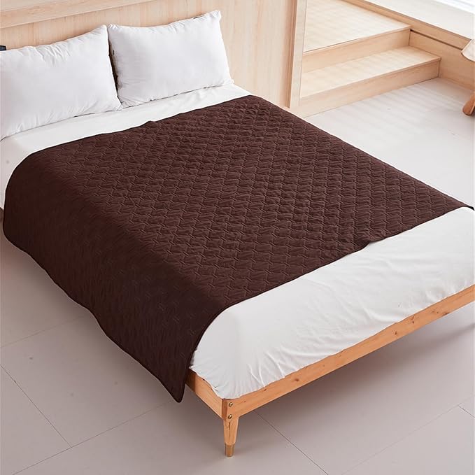 GIBZ Waterproof Dog Bed Blanket Cover Anti Slip Pet Furniture Protector Washable Large Washable Quilted Mat for Indoor, Coffee, 200x260cm