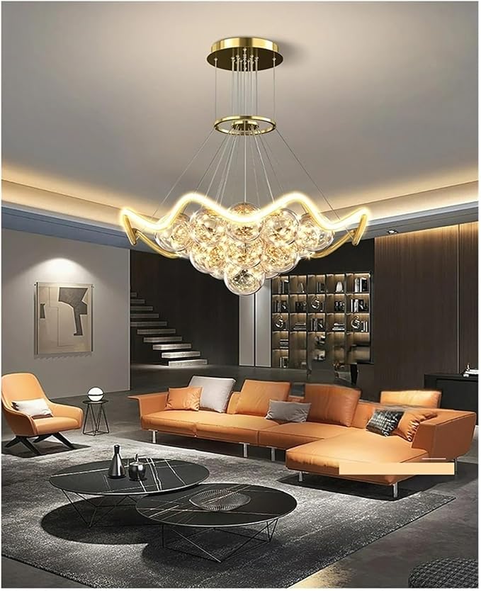 Modern Living Room Warm Bedroom Dining Room Chaner Led Indoor Lighting Nordic Creative Decorative Bright Lamps,Modern (3Color Dimmable D80cm)