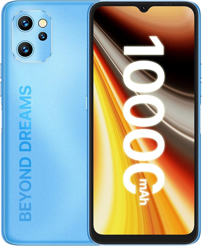 UMIDIGI Power 7 MAX Unlocked Cell Phone,6GB+128GB 10000mAh Battery,6.7" Full Screen + 48MP AI Triple Camera Android Smartphone,NFC,GPS,Face & Fingerprint,BLE 5.0, WiFi 2.4GHz/5GHz,Warranty,Blue