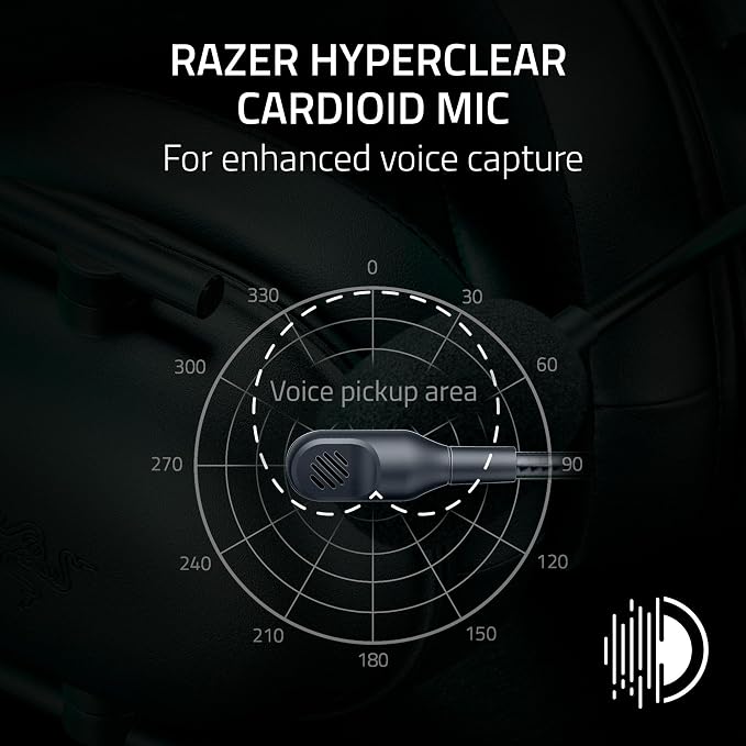 Razer BlackShark V2 X Xbox Gaming Headset, 3.5mm Audio Jack, Black | 50mm Drivers, Cardioid Mic, Lightweight, Comfortable Noise Isolating Earcups, for Xbox Series X, Series S, PS5, PC, Switch
