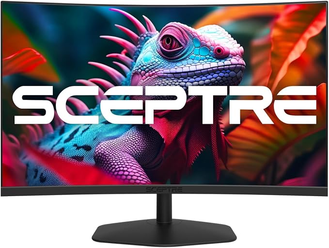 Sceptre Curved 27-inch Prime Gaming Monitor 1500R 100Hz HDMI X2 DisplayPort 1ms 100% sRGB, Build-in Speakers Machine Black 2025 (C275W-FW100T Series)