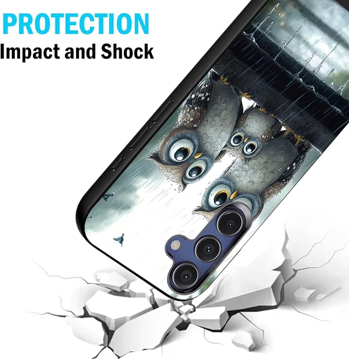 Designed for Galaxy S25 5G Phone Case,Slim Silicone Shockproof Protective Case for Galaxy S25 5G 6.2 inch,Cute Owl