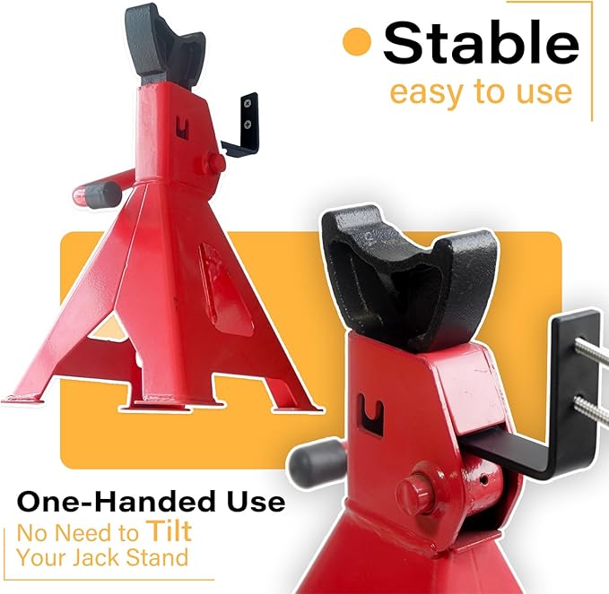 4 Packs Jack Stands Wall Mount Organizer, Heavy Duty Stainless Steel Holder Hook Fits 2 & 3 & 4 & 6 Ton Jack Stands