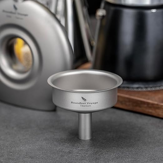 Boundless Voyage Titanium Funnel Mini Kitchen Funnel, Hip Flask Funnel, Small Metal Funnels, Cooking Funnels for Essential Oil, Spices, Flask