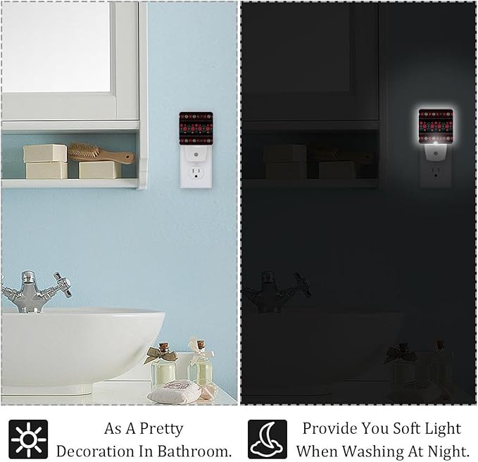 2 Pack Traditional Horizontal LED Night Light Lamp with Smart Sensor Dusk to Dawn Sensor, Daylight White, 0.5W Plug-in