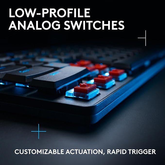 Logitech G515 TKL Rapid Wired Gaming Keyboard (Hall-Effect) - Black | Fully customizable, analog switches, rapid trigger, ultra-slim, USB-A port connection