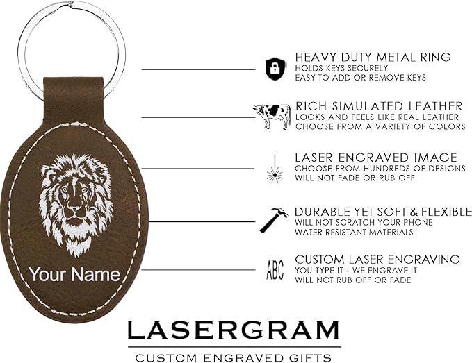 LaserGram Oval Keychain, Off Road Racer, Personalized Engraving Included (Rustic with Silver)