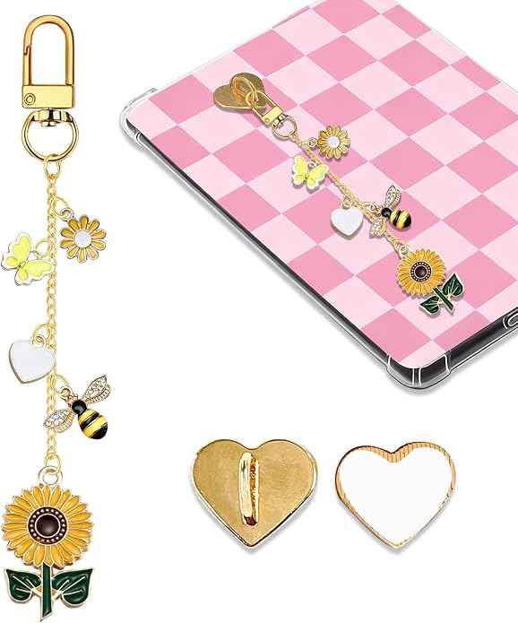 Charm Chains for Kindle,Cute E-reader Phone Charm Bracelets Accessories Compatible for Kindle E-Reader Phone iPad AirPod,Gifts for Reader Booklovers