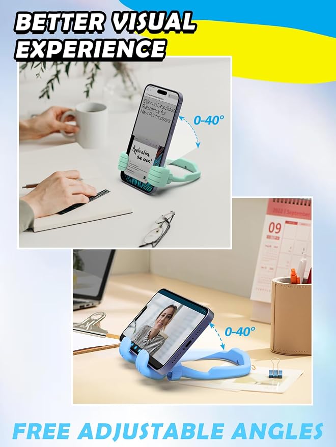 Teens Boys Adults Kids Dad Gifts for Fathers Day: Thumbs Up Lazy Phone Stand Cell Phone Holder for Desk Funny Gift for Teenager Girl Men Women Cool Gadgets Stuff Stocking Stuffers Birthday Gifts Ideas