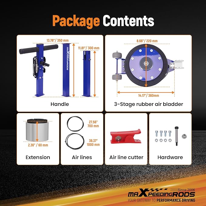 maXpeedingrods 5 Ton (11000 lbs) Air Jack Heavy Duty Pneumatic Jack, Lifting Range 7.87" to 19.69", with 2.36" Extension Adjustable Handle, for Pickup Trucks SUV Van Garage Repair