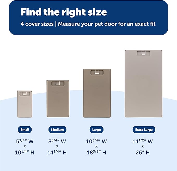 PetSafe Closing Panel Pet Door Cover - Restrict Pet Access - Durable Plastic Cover - Rust-Proof - Easy to Use - Medium