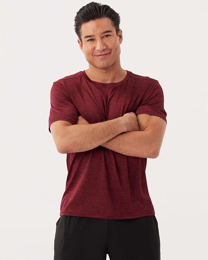 5 Pack Men's Dry Fit Short Sleeve T-Shirt Gym Workout Athletic Running Tee | Cooling, Moisture-Wicking, Crew Neck, Quick-Dry, Breathable, Active, Exercise, Fitness, Basketball, Cycling, Hiking, Tennis