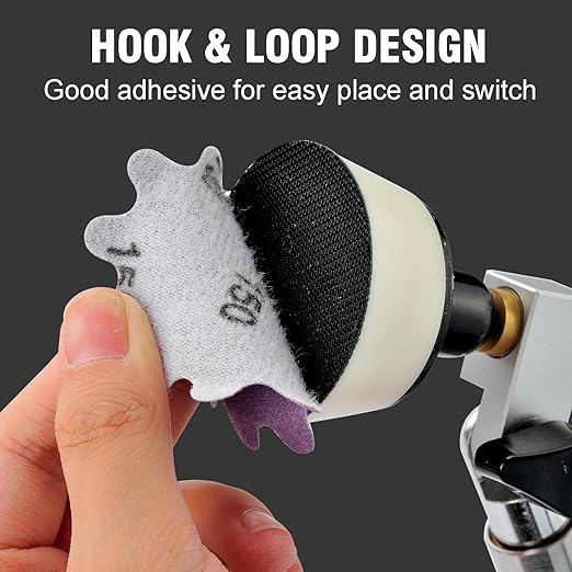 MAXMAN 2 Inch Sanding Discs 50Pcs, Wet Dry Hook and Loop Flex Edge Sanding Discs, 120 Grit Sandpaper, Wavy Sand Paper for Drill and Bowl Sanders, Drill Sanding Attachments, Edge Sanding Tools