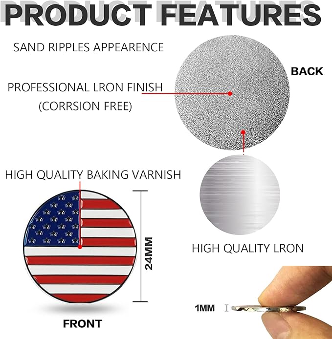 Amy Sport Golf Ball Markers Assorted Patterns Fits All Magnetic Golf Tools Value Set, Alloy Soft Enamel Technique Marker for Hat Clips Gloves Golf Divot Tools Marks