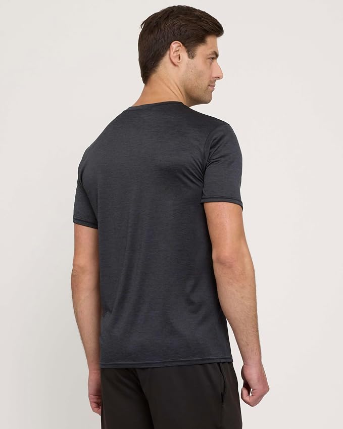 5 Pack Men's Dry Fit Short Sleeve T-Shirt Gym Workout Athletic Running Tee | Cooling, Moisture-Wicking, Crew Neck, Quick-Dry, Breathable, Active, Exercise, Fitness, Basketball, Cycling, Hiking, Tennis