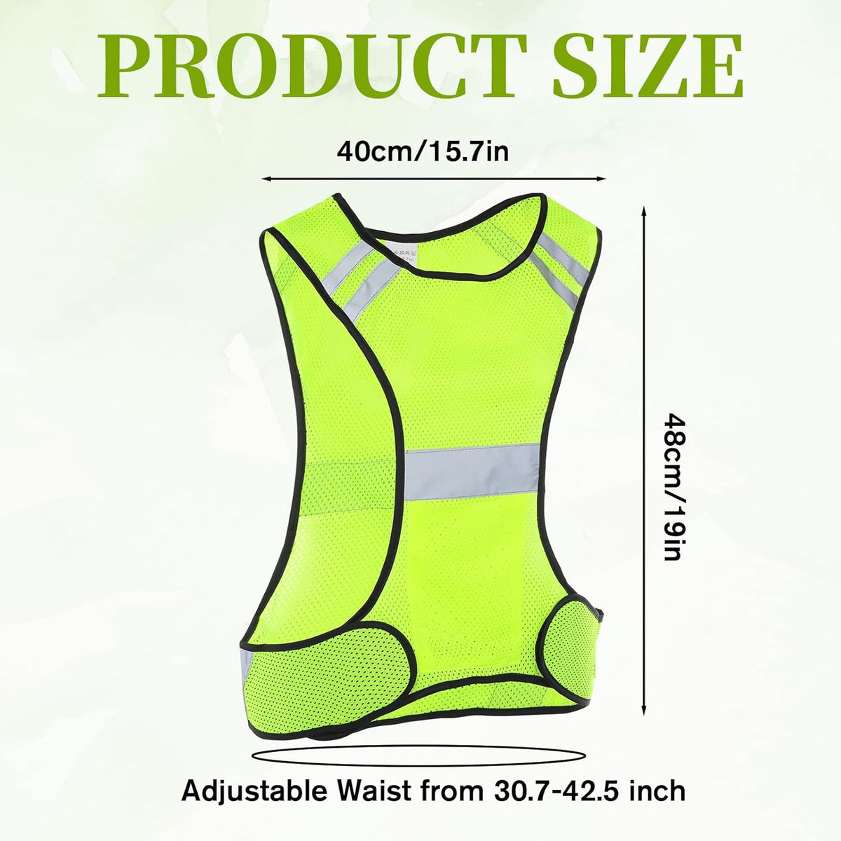 Skiennix High Visibility Reflective Running Vest - Enhanced Safety for Night Running & Biking