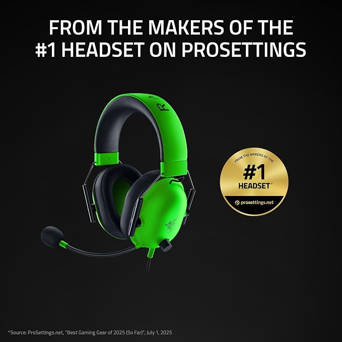 Razer BlackShark V2 X Gaming Headset, 3.5mm Audio Jack, Green