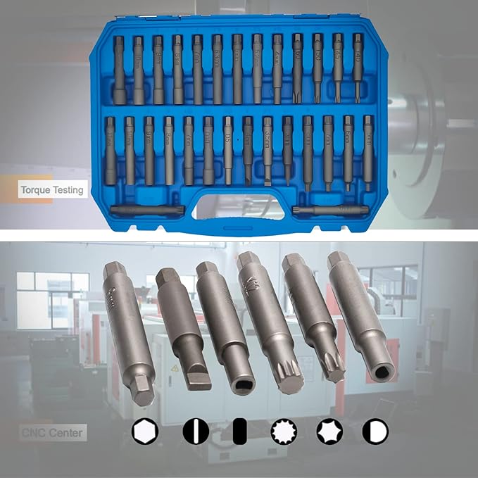 50PCS Drive Shock Absorber Tool Kit, Suspension Shock Absorber Strut Nut Removal Installation Tool Socket Wrench Kit Tribus Tools Set for All Vehicles