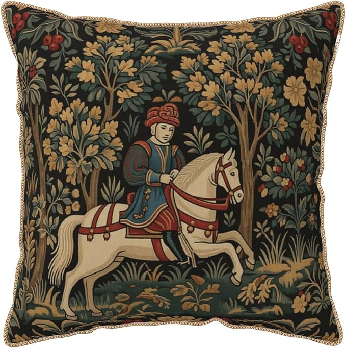 Vintage Tapestry Horse Velvet Pillow Covers 18x18 Inch Boho Retro Abstract Forest Throw Pillows for Couch Cushion Covers Pillowcase Boho Animal Farmhouse Pillow Cases for Sofa Bed Bedroom