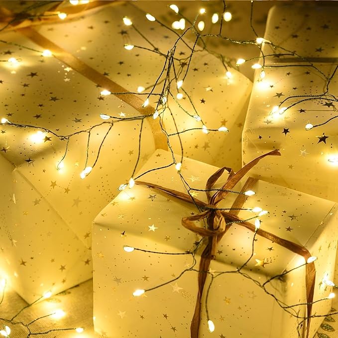 Dailyart Fairy Lights Plug in, 1000 Led Fairy Lights with Remote 75Ft Warm Light with Timer Long Twinkle Light Waterproof String Light for Bedroom Outdoor Indoor Decorative,Green Wire
