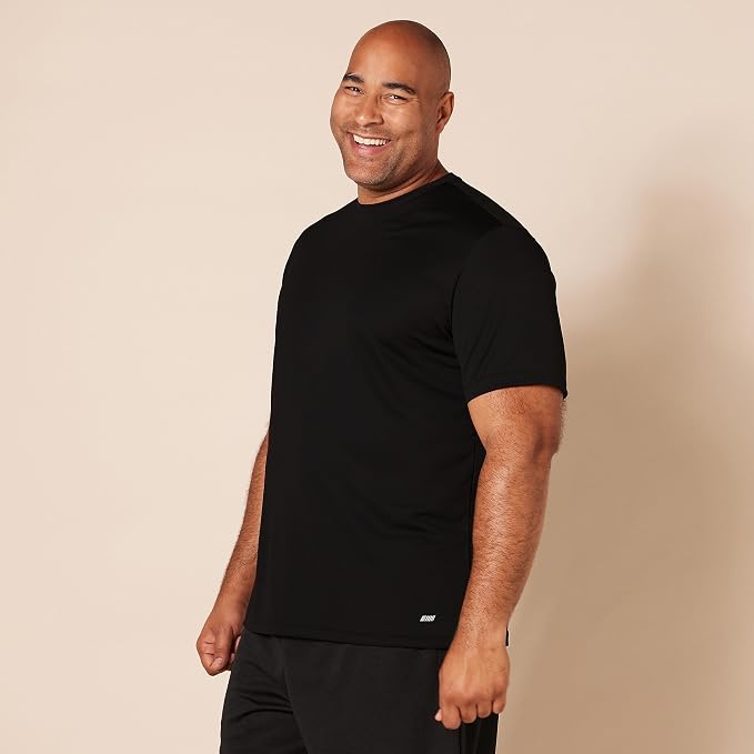 Amazon Essentials Men's Moisture Wicking Breathable Active Performance Tech Gym T-Shirts, Pack of 2